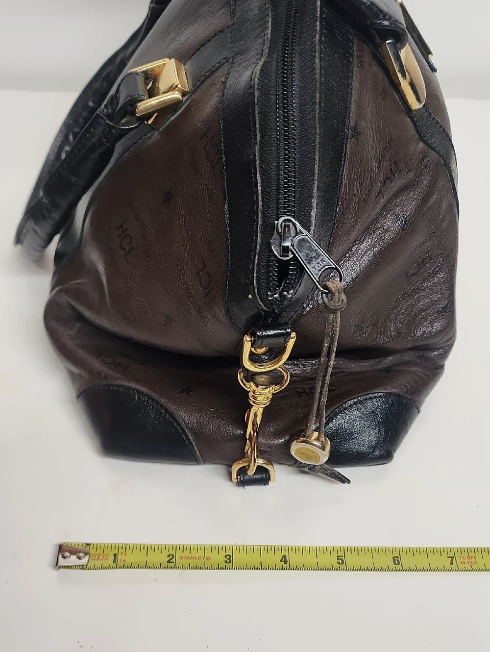 Handcrafted HCL GERMANY Leathergoods Brown & Black Leather Amazing Satchel Bag